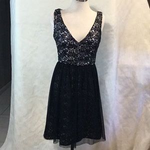 French Connection Black Lace Dress Size 2
